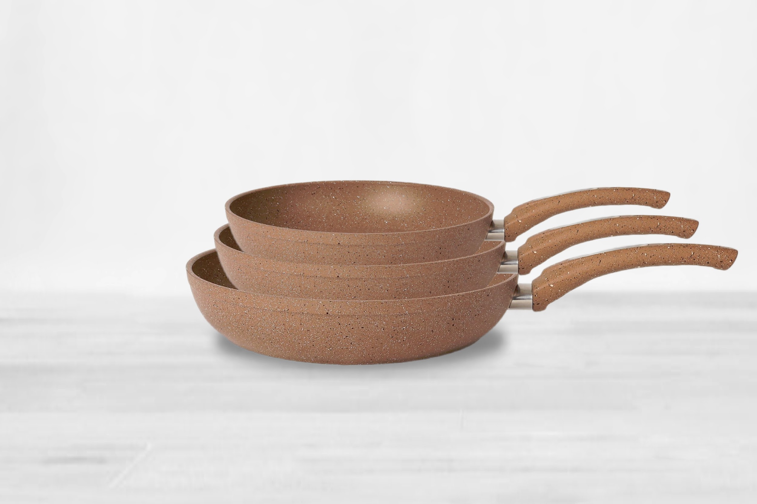 طقم مقلاة لافينا أوبال جرانيت إيطالي 3 قطع