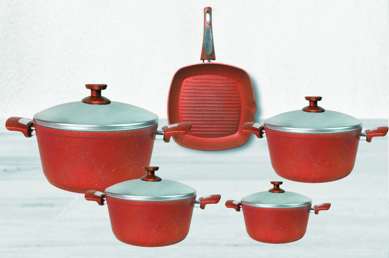 طقم لافينا أوبال جرانيت إيطالي 9 قطع (بجريل)