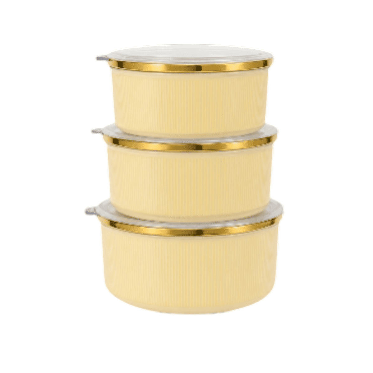 طقم علب ثلاجة لينزا ماس 14+16+ 18cm / 1mm-غطاء بلاستيك